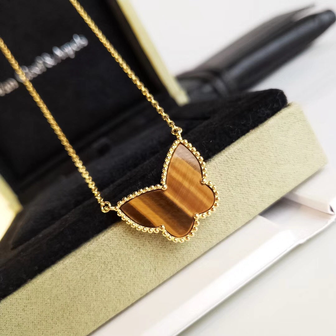 [Revel Jewelry] TIGER__ EYE BUTTERFLY NECKLACE