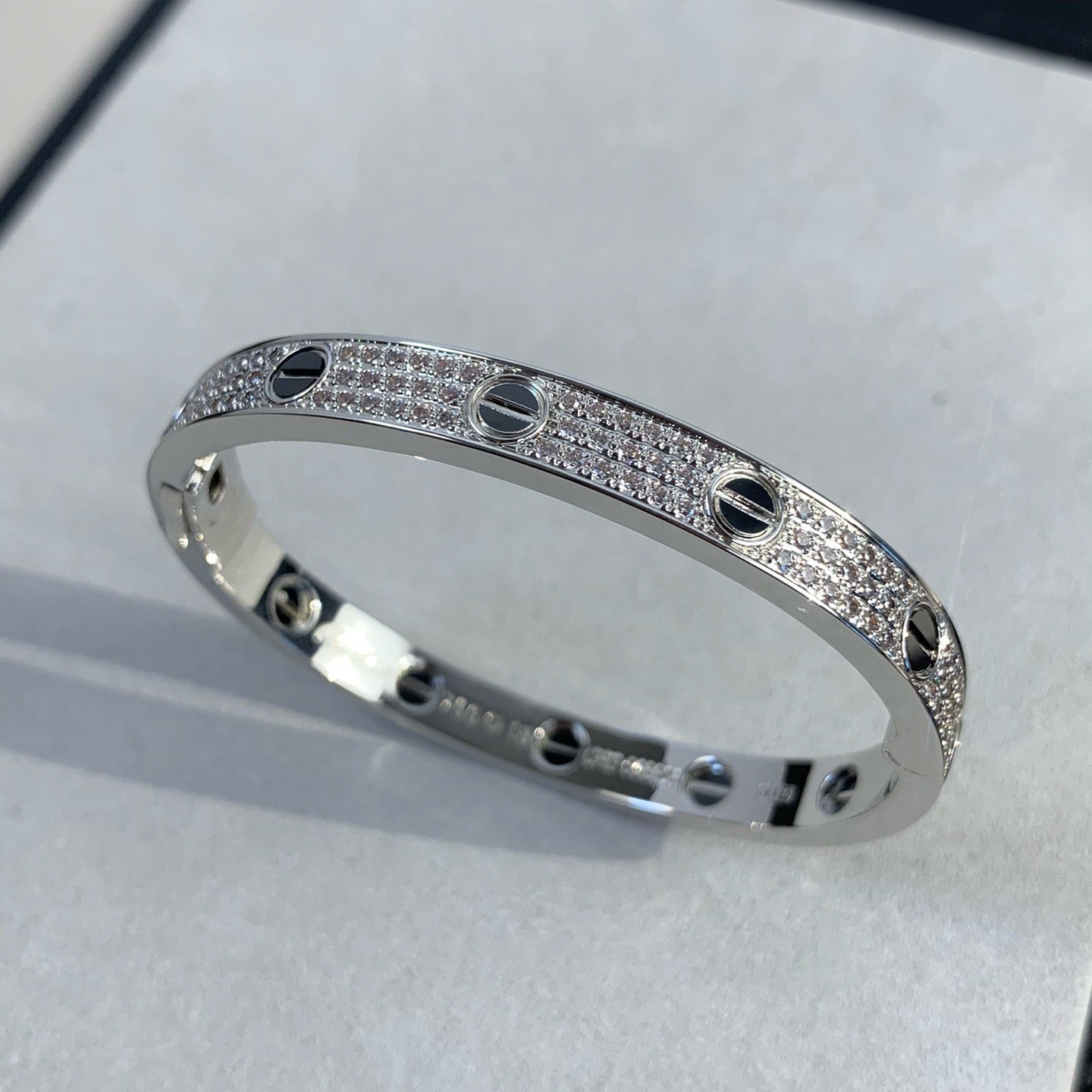 [Revel Jewelry]LOVE BRACELET 6.1MM DIAMOND-PAVED CERAMIC