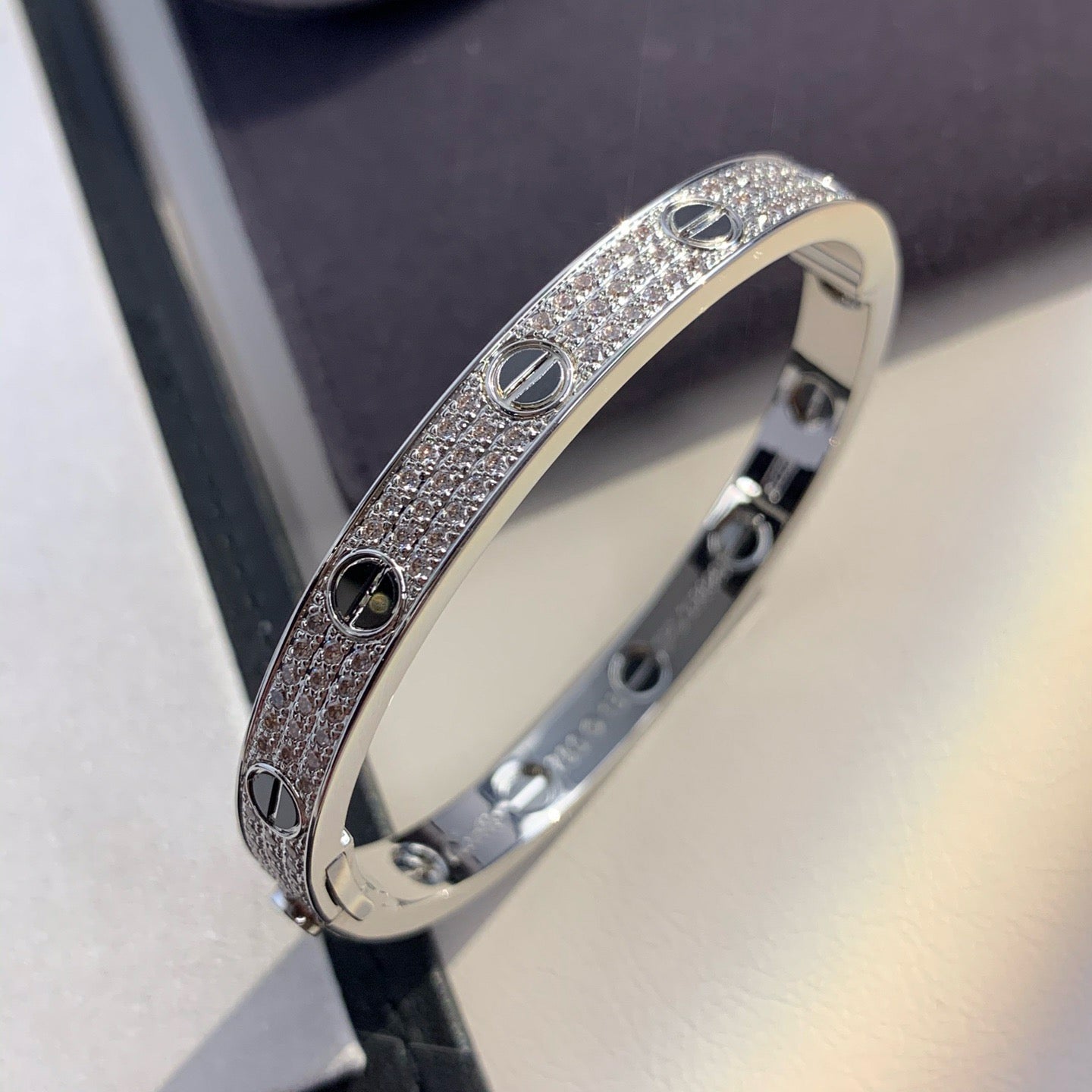 [Revel Jewelry]LOVE BRACELET 6.1MM DIAMOND-PAVED CERAMIC