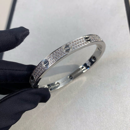 [Revel Jewelry]LOVE BRACELET 6.1MM DIAMOND-PAVED CERAMIC