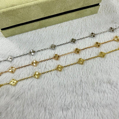 [Revel Jewelry]クローバー 6モチーフ ダイヤモンド ブレスレット