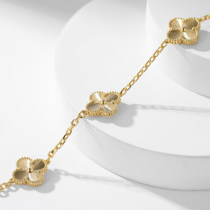 [Revel Jewelry]CLOVER 10 MOTIFS LASER NECKLACE