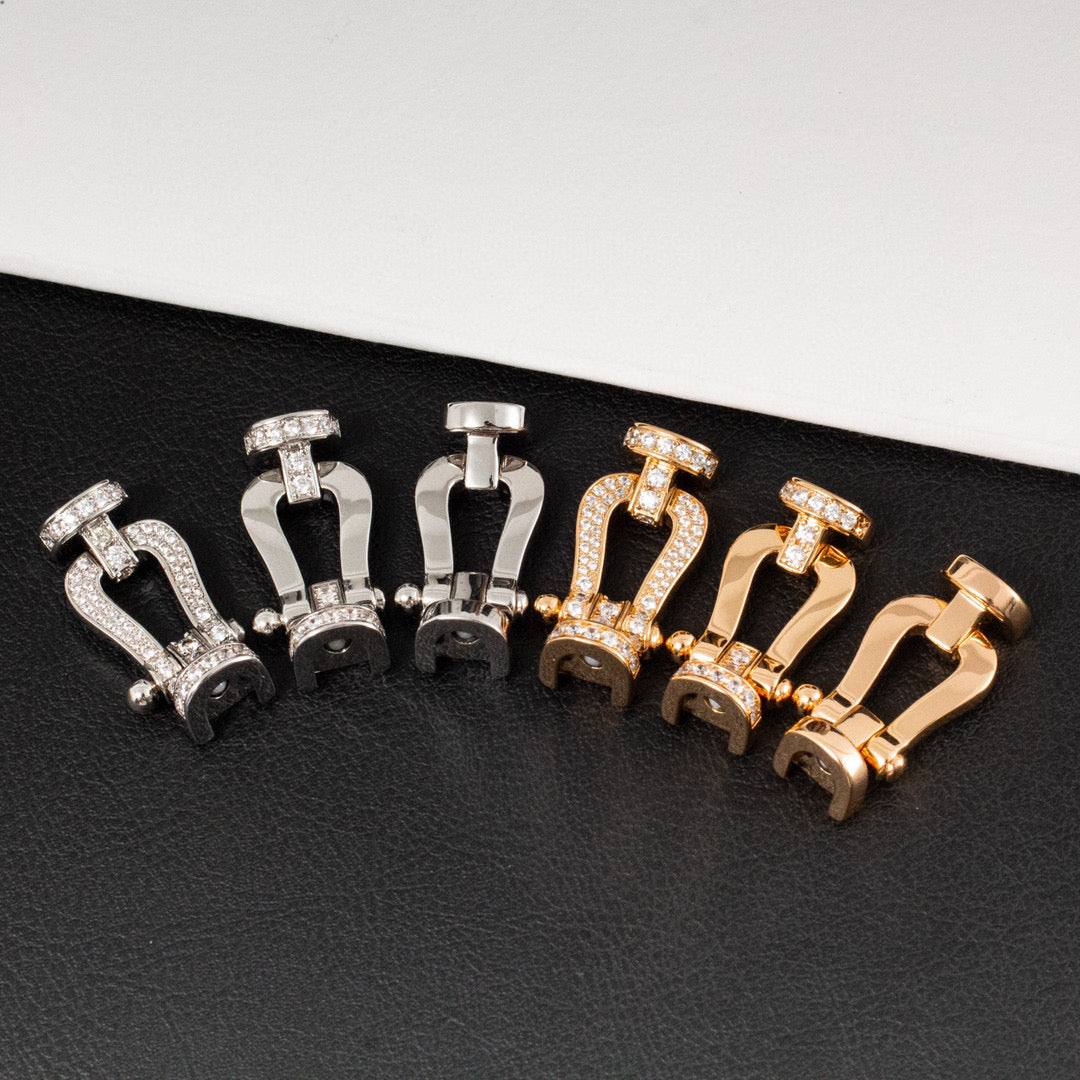 [Revel Jewelry]FORCE LARGE HORSESHOE FULL DIAMOND BRACELET SILVER