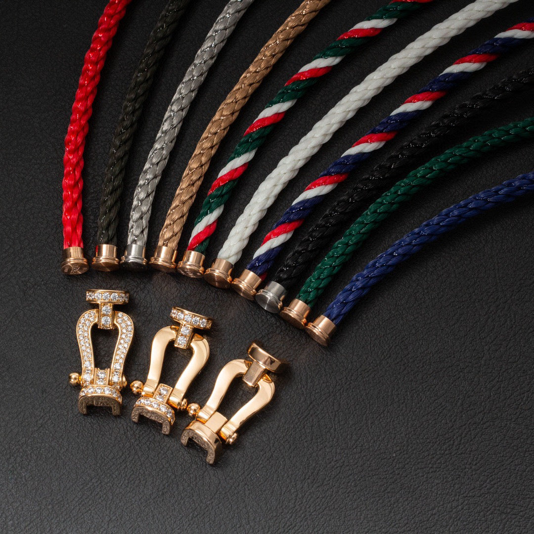 [Revel Jewelry]FORCE LARGE HORSESHOE FULL DIAMOND BRACELET GOLD