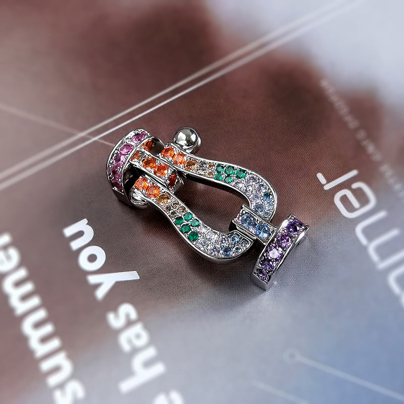 [Revel Jewelry]FORCE LARGE HORSESHOE CLASP  METAL BRACELET