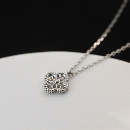 [Revel Jewelry]CLOVER MINI 9.5MM PENDANT DIAMOND NECKLACE