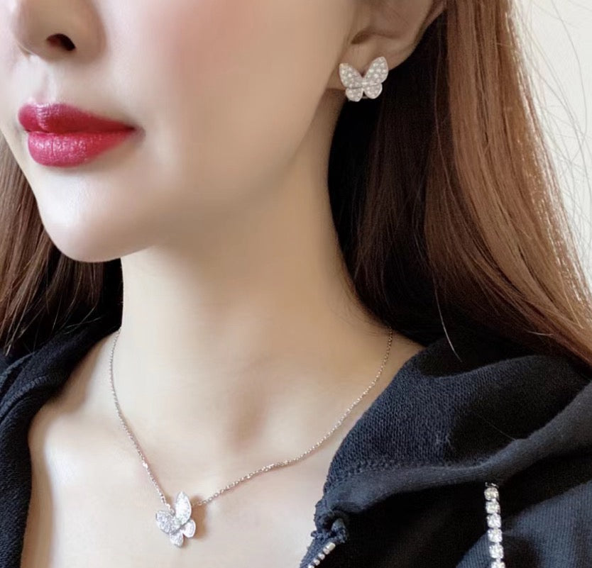 [Revel Jewelry]バタフライオールダイヤモンドイヤリング