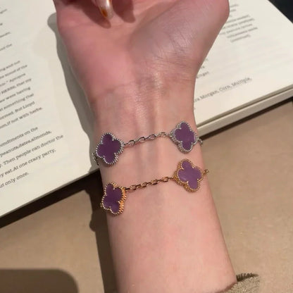 [Revel Jewelry] CLOVER 5 MOTIF VIOLET BRACELET COLLECTION