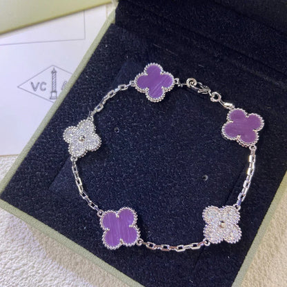 [Revel Jewelry] CLOVER 5 MOTIF VIOLET BRACELET COLLECTION