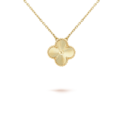 [Revel Jewelry]CLOVER 15MM LASER NECKLACE