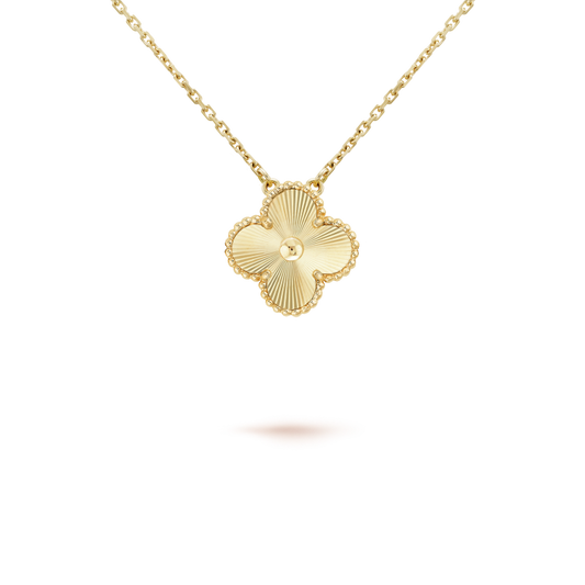[Revel Jewelry]CLOVER 15MM LASER NECKLACE