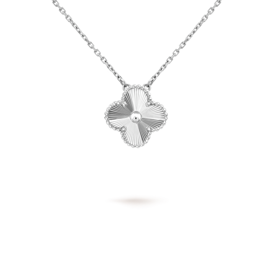 [Revel Jewelry]CLOVER 15MM LASER NECKLACE SILVER