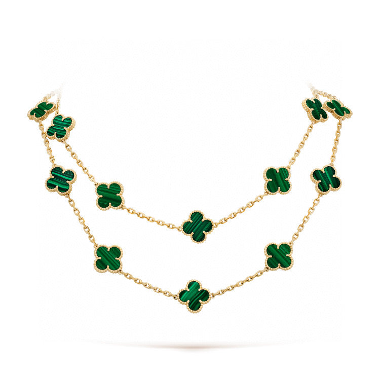 [Revel Jewelry]CLOVER 20 MOTIFS MALACHITE GOLD