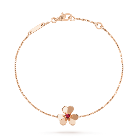 [Revel Jewelry]FRIVOLE GOLD FLOWER PINK MALACHITE BRACELET