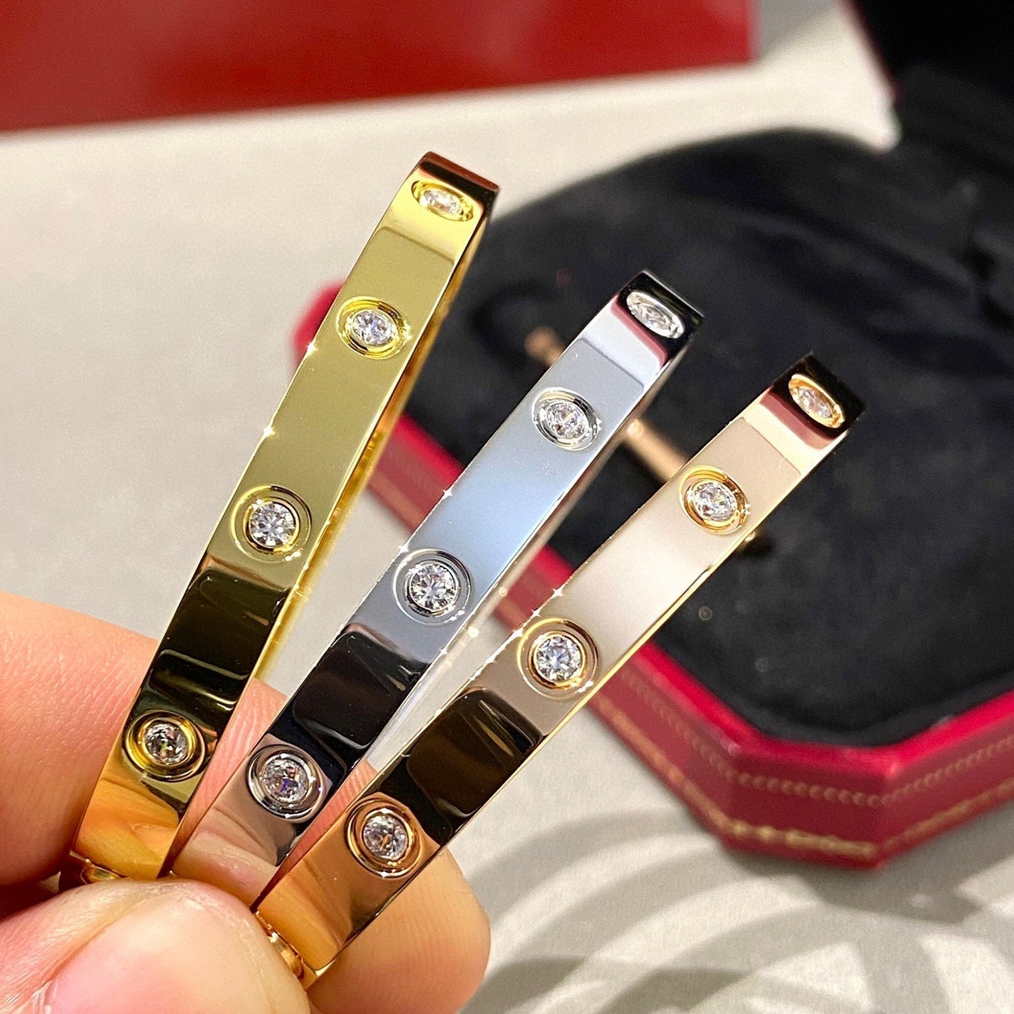 [Revel Jewelry]LOVE BRACELET 6.1MM 10 DIAMONDS