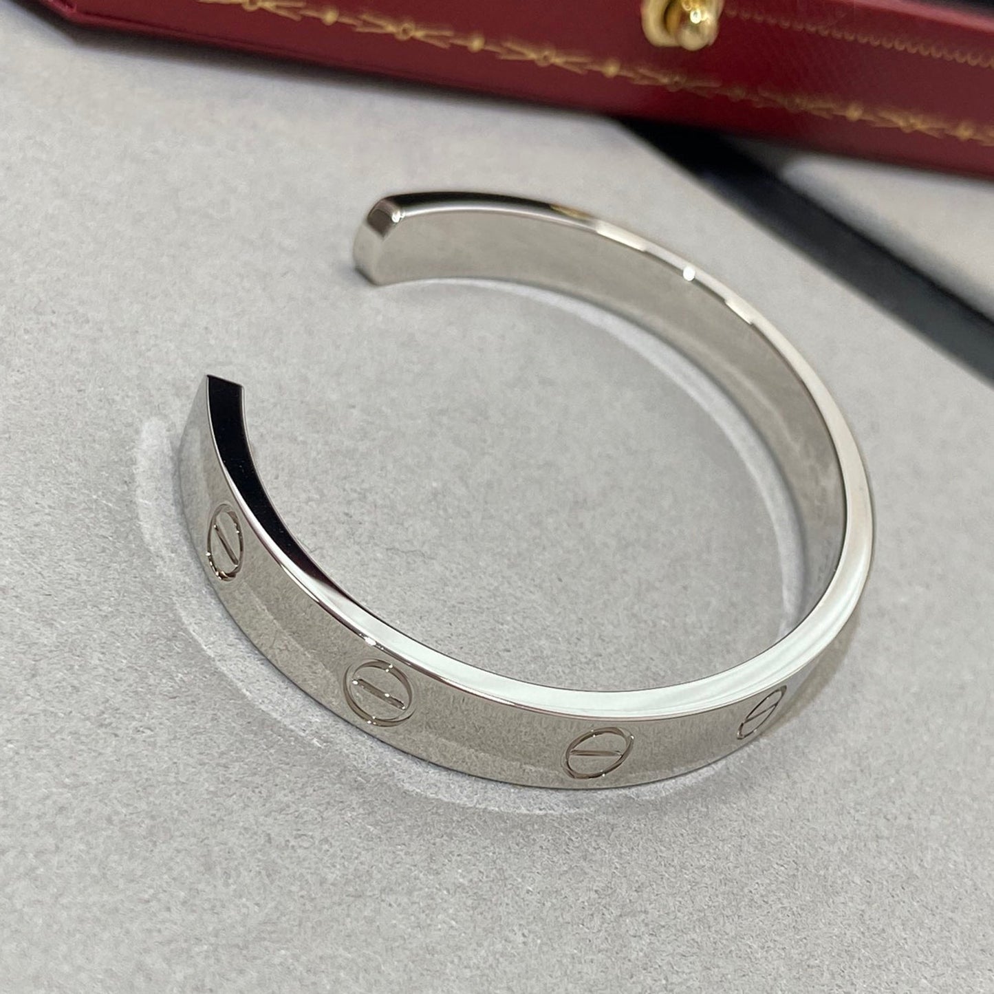 [Revel Jewelry]LOVE BRACELET 6.1MM 1 DIAMOND OPEN CUFF