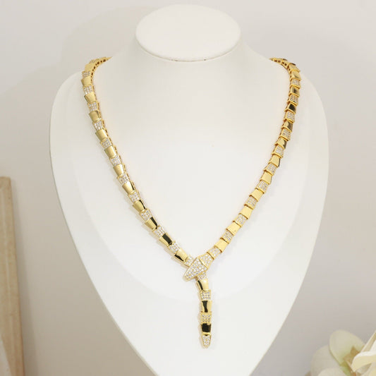 [Revel]BV SERPENTI VIPER SERIES DIAMOND NECKLACE