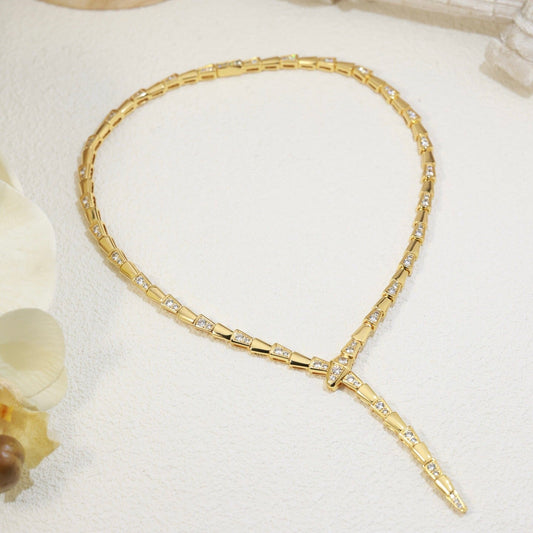 [Revel]BV SERPENTI VIPER SERIES DIAMOND NECKLACE