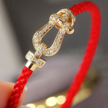 [Revel Jewelry]FORCE LARGE HORSESHOE FULL DIAMOND BRACELET ROSE GOLD