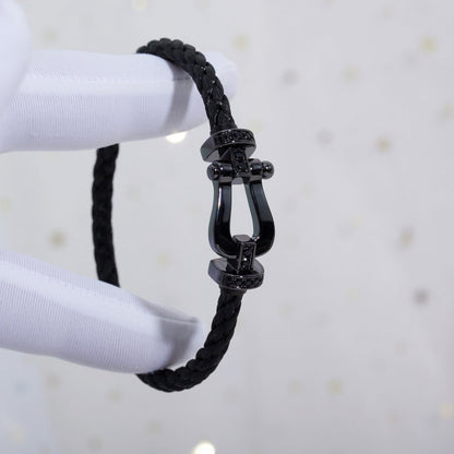 [Revel Jewelry]FORCE LARGE SERIES HORSESHOE BLACK SAMURAI BRACELET