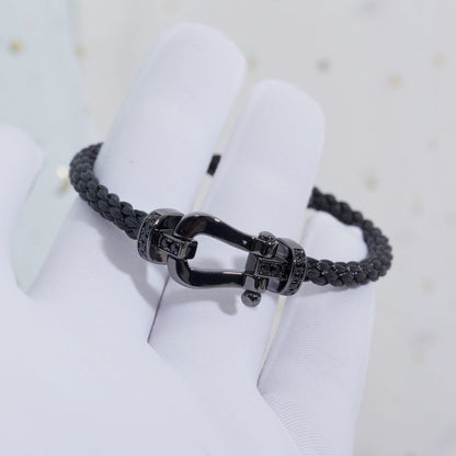 [Revel Jewelry]FORCE LARGE SERIES HORSESHOE BLACK SAMURAI BRACELET