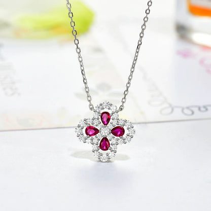 [Revel Jewelry]LOOP NECKLACE FULL MOTIF DIAMOND 16MM MULTIPLE COLORS