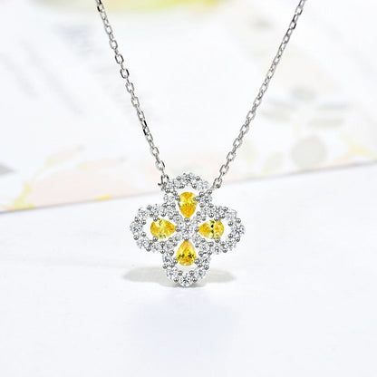 [Revel Jewelry]LOOP NECKLACE FULL MOTIF DIAMOND 16MM MULTIPLE COLORS