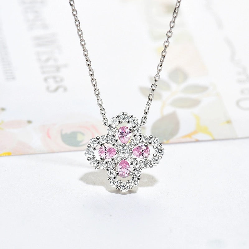 [Revel Jewelry]LOOP NECKLACE FULL MOTIF DIAMOND 16MM MULTIPLE COLORS