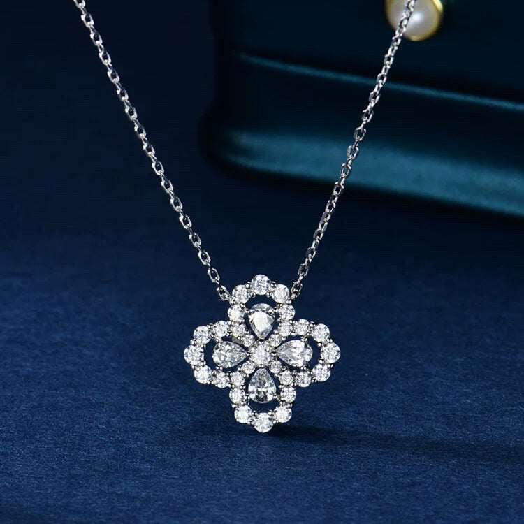 [Revel Jewelry]LOOP NECKLACE FULL MOTIF DIAMOND 16MM MULTIPLE COLORS