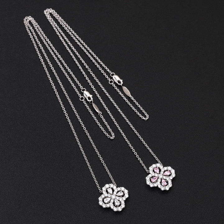 [Revel Jewelry]LOOP NECKLACE FULL MOTIF DIAMOND 16MM MULTIPLE COLORS