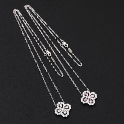 [Revel Jewelry]LOOP NECKLACE FULL MOTIF DIAMOND 16MM MULTIPLE COLORS