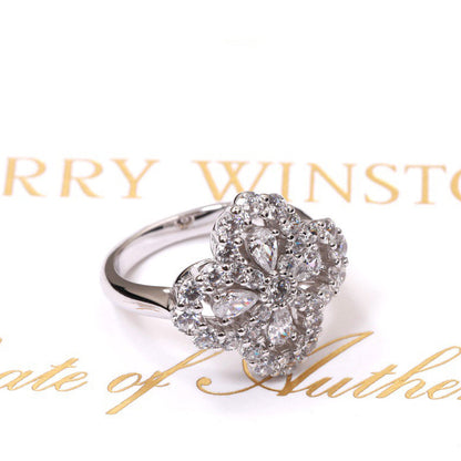 [Revel Jewelry]LOOP RING FULL MOTIF DIAMOND 16MM SILBER