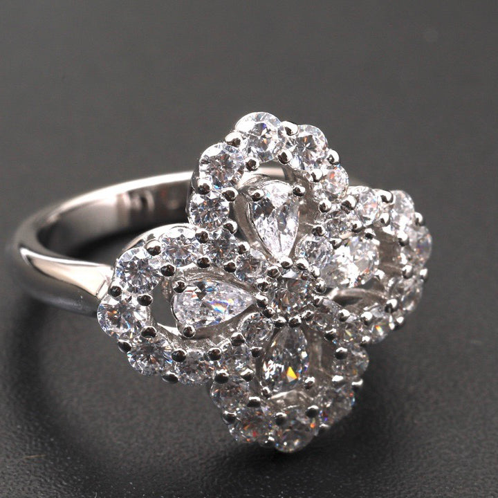 [Revel Jewelry]LOOP RING FULL MOTIF DIAMOND 16MM SILBER