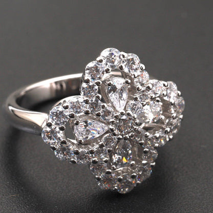 [Revel Jewelry]LOOP RING FULL MOTIF DIAMOND 16MM SILBER