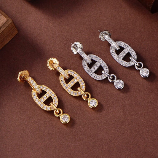 [Revel Jewelry]HM CHAINE DIAMOND EARRINGS