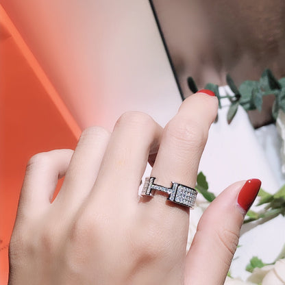 [Revel Jewelry]H RING FULL DIAMOND