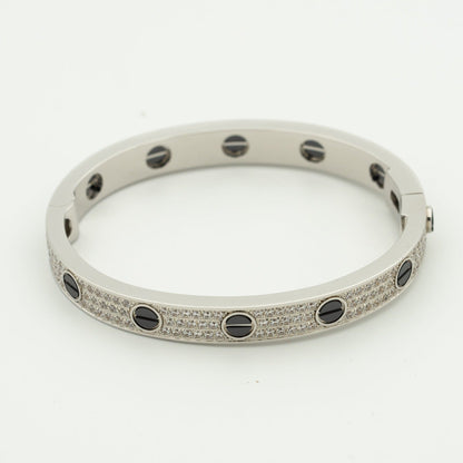 [Revel Jewelry]LOVE BRACELET 6.1MM DIAMOND-PAVED CERAMIC