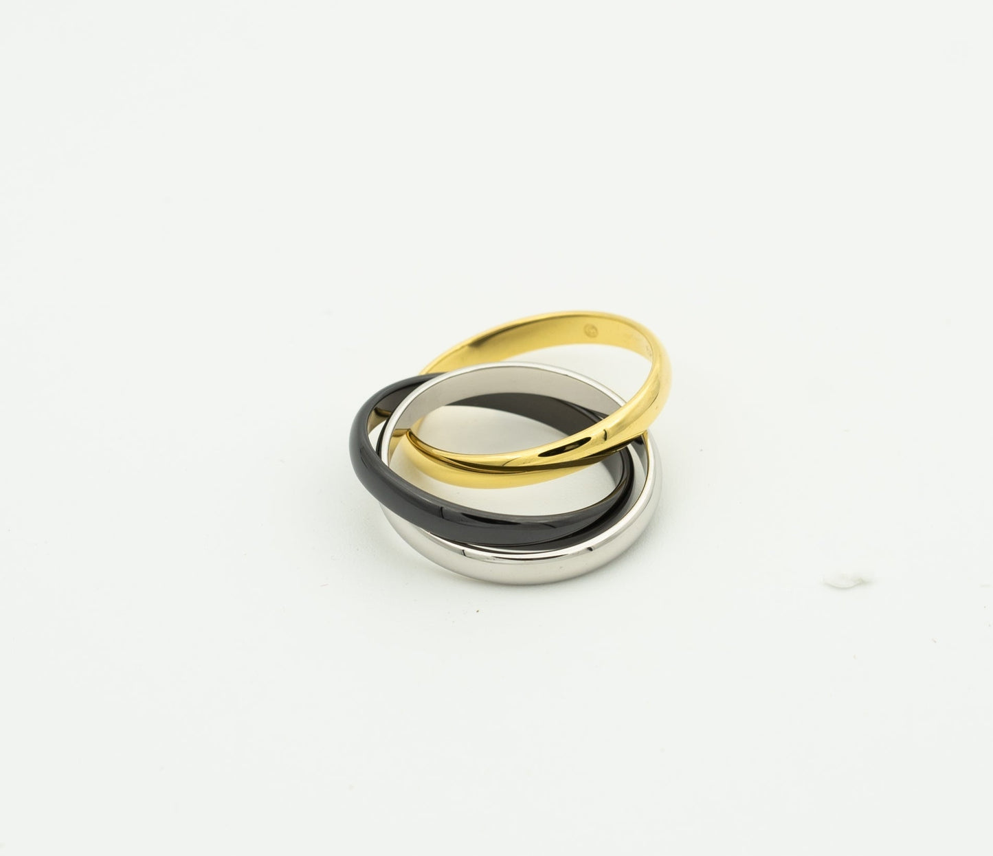 [Revel Jewelry]TRINITY RING BLACK GOLD SILVER