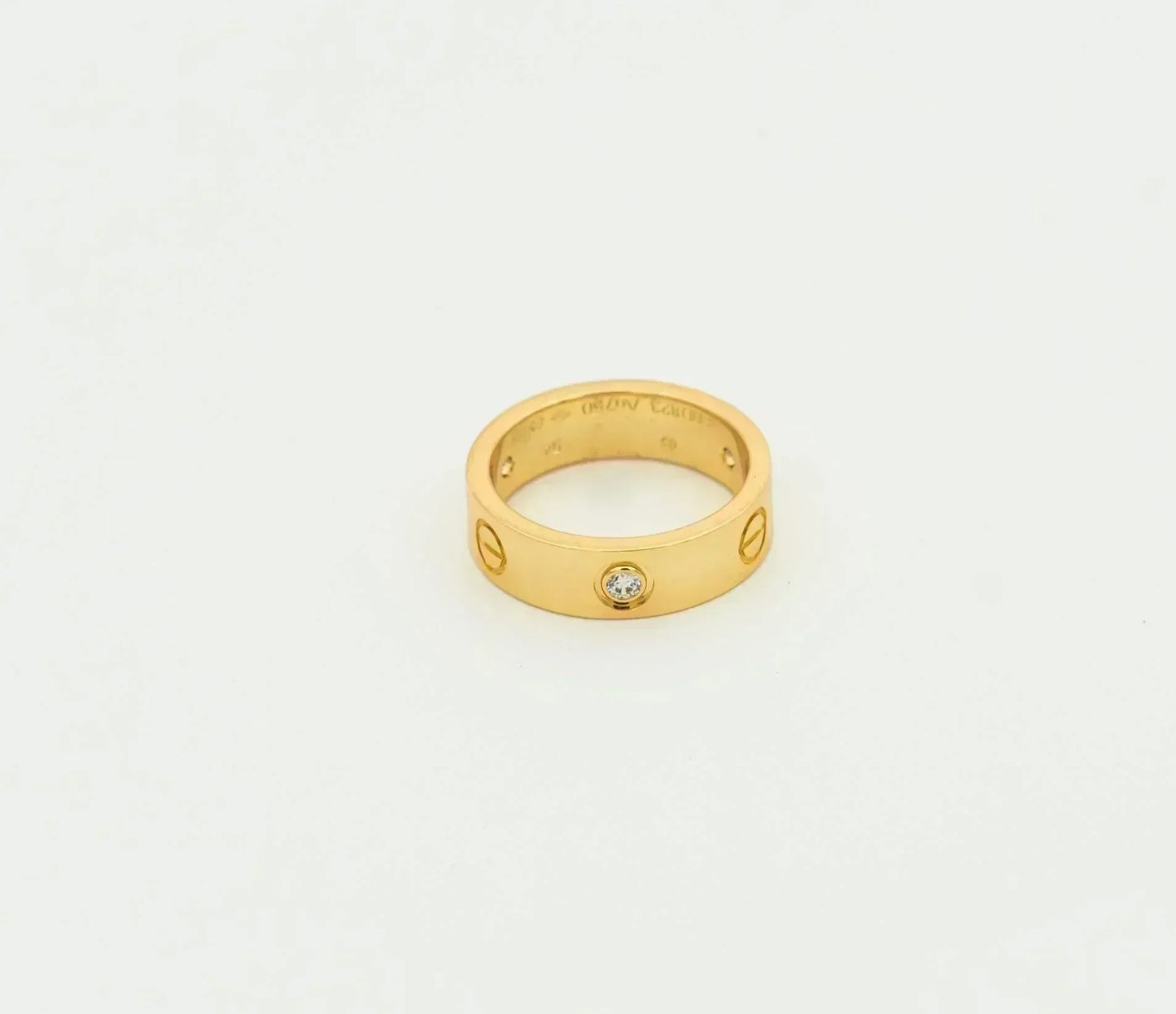 [Revel Jewelry]LOVE RING 5.5MM 3 DIAMONDS GOLD