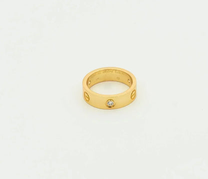 [Revel Jewelry]LOVE RING 5.5MM 3 DIAMONDS GOLD