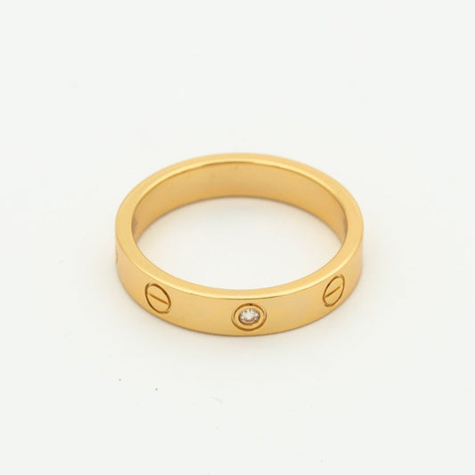 [Revel Jewelry]LOVE RING 4MM 1 DIAMOND PINK GOLD