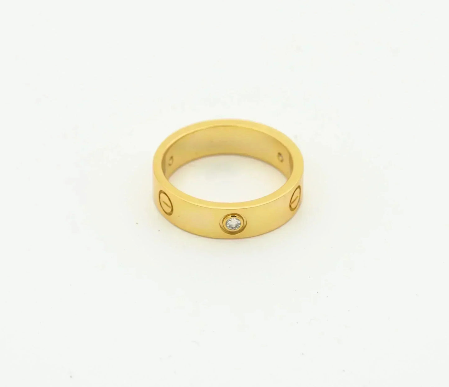 [Revel Jewelry]LOVE RING 4MM 1 DIAMOND GOLD