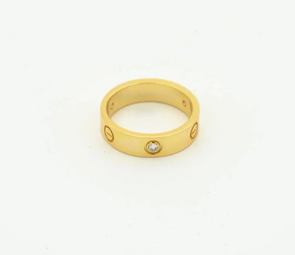 [Revel Jewelry]LOVE RING 4MM 1 DIAMOND GOLD