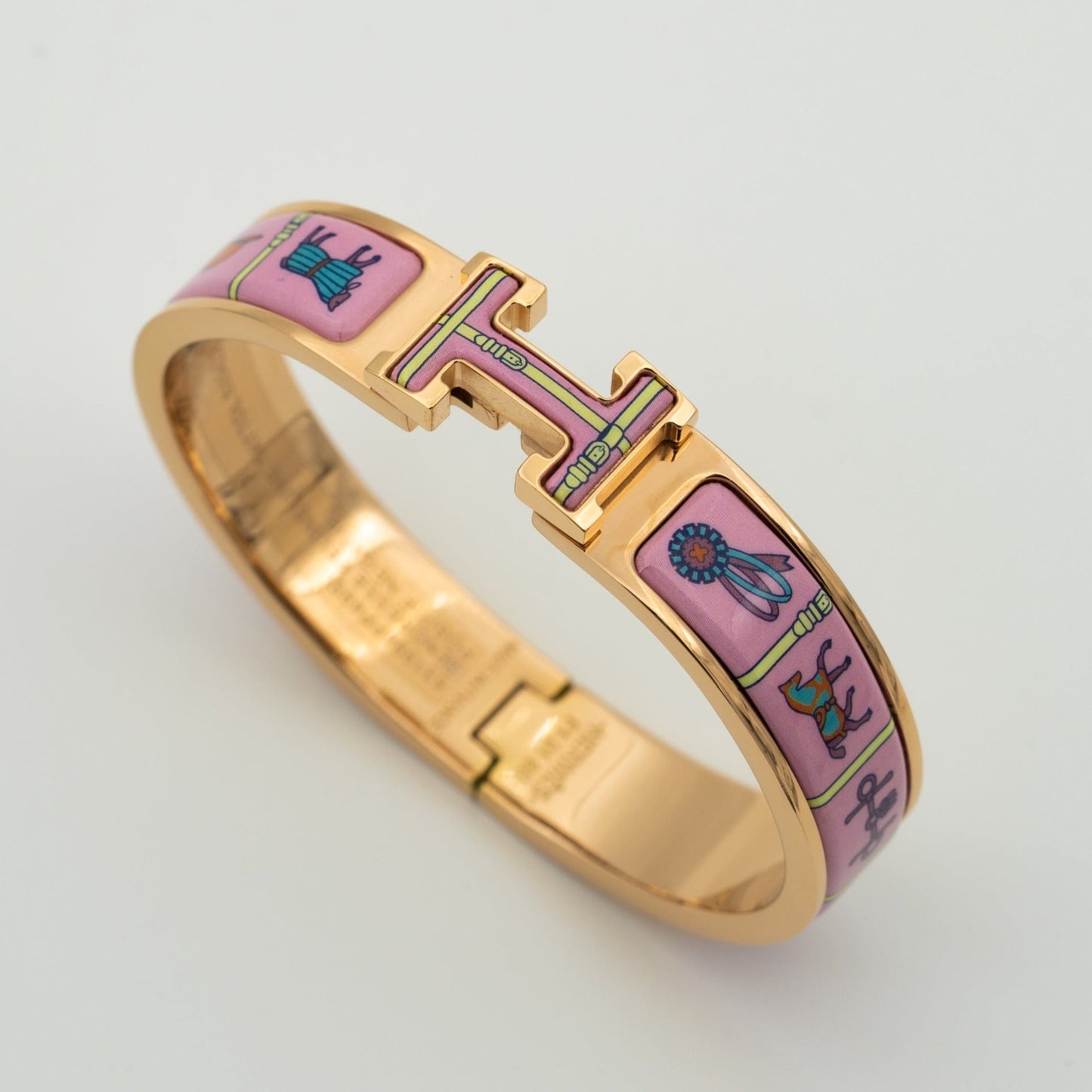 [Revel Jewelry]H PINK GOLD BRACELET PINK CERAMIC