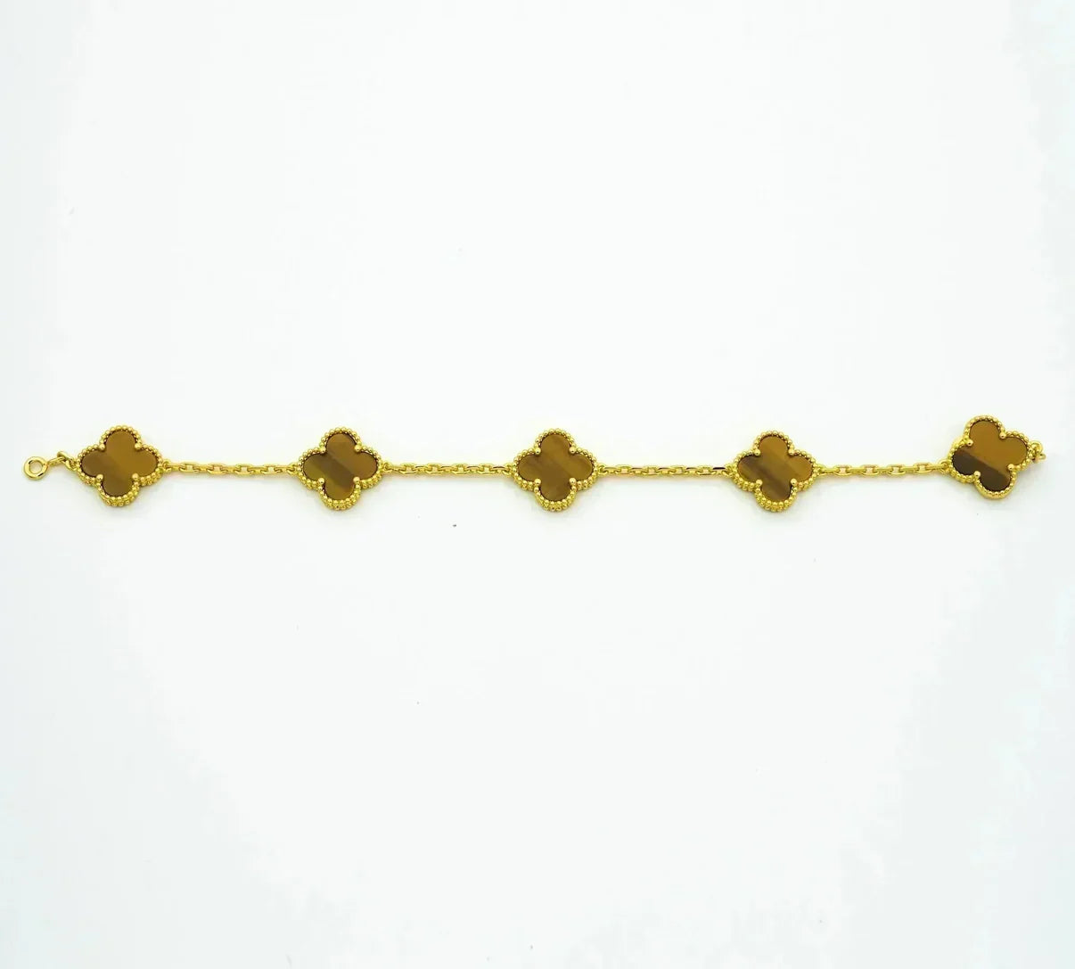 [Revel Jewelry] CLOVER 5 MOTIFS TIGER EYE BRACELET COLLECTION