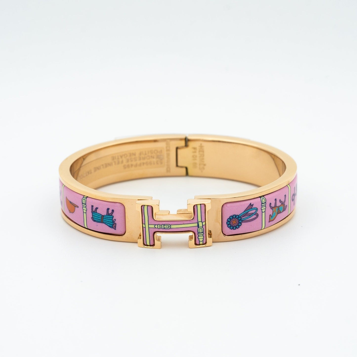 [Revel Jewelry]H PINK GOLD BRACELET PINK CERAMIC