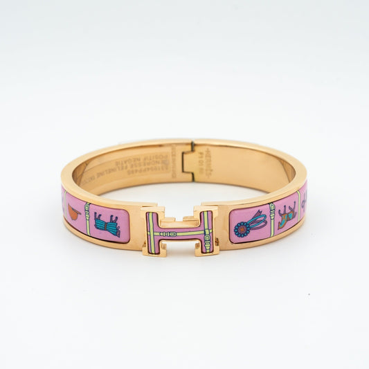 [Revel Jewelry]H PINK GOLD BRACELET PINK CERAMIC