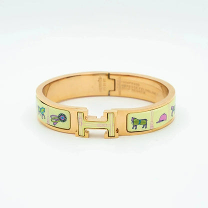 [Revel Jewelry]H PINK GOLD BRACELET CREAM CERAMIC