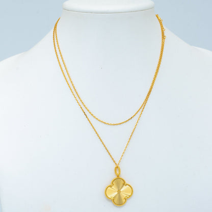[Revel Jewelry]CLOVER 25MM PEDANT NECKLACE GOLD