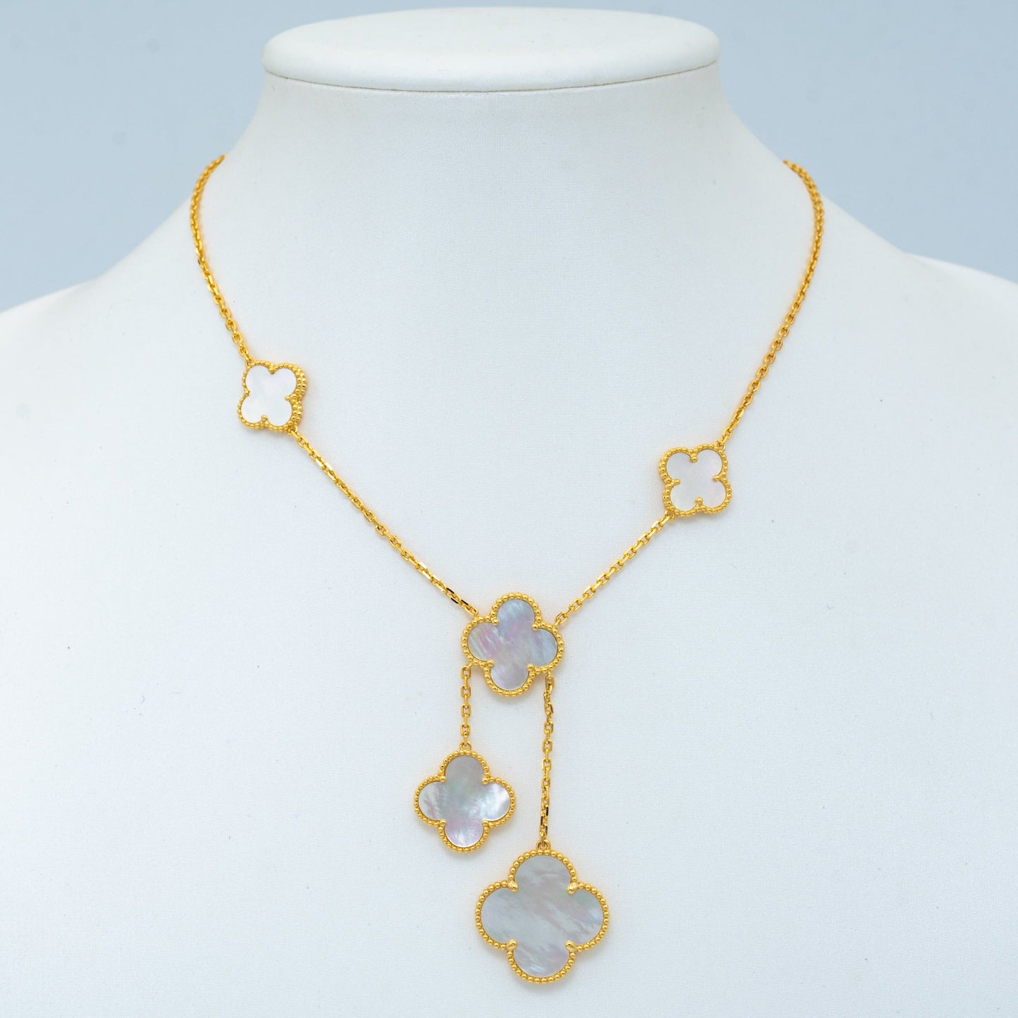 [Revel Jewelry]CLOVER MOTHER OF PEARL NECKLACE 6 MOTIF